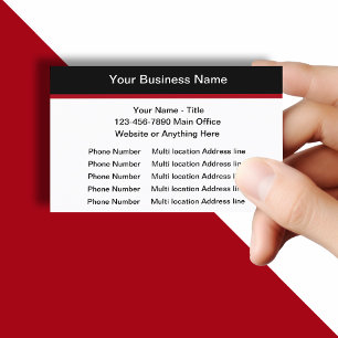 Multiple Location Business Cards Budget Friendly