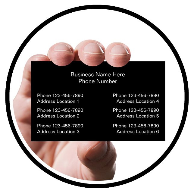 Multiple Location Business Cards Design (Creator Uploaded)