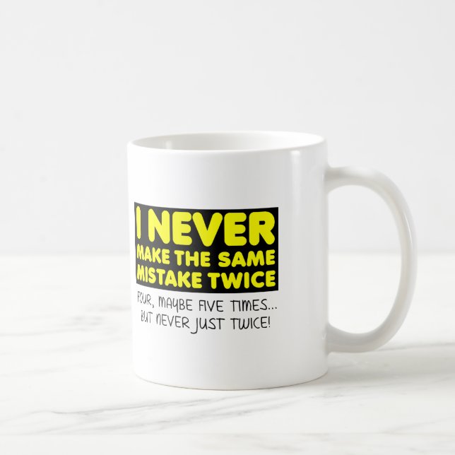 Multiple Mistake Funny Mug (Right)