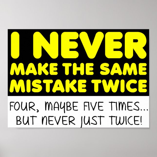 Multiple Mistake Funny Poster (Front)