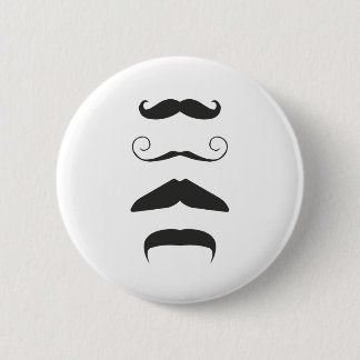 Multiple Moustache 6 Cm Round Badge
