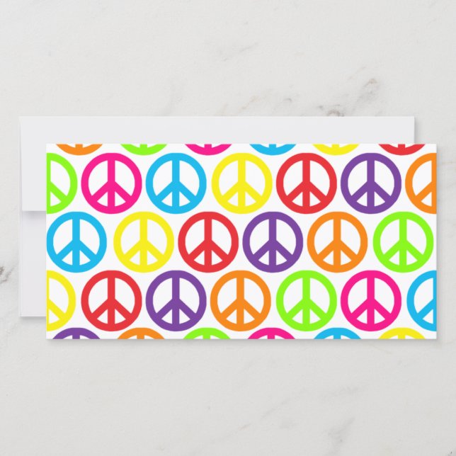 Multiple Multicolor Peace Signs (Front)