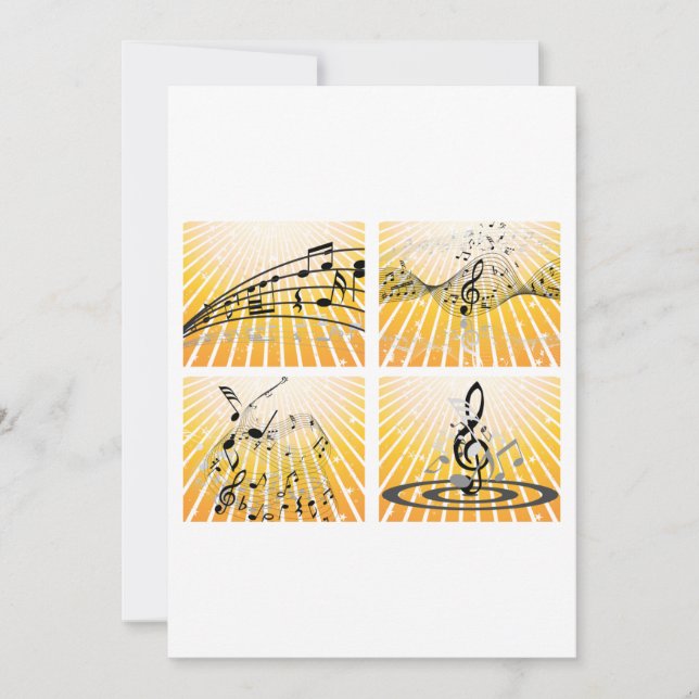 Multiple Music Notes Invitation (Front)