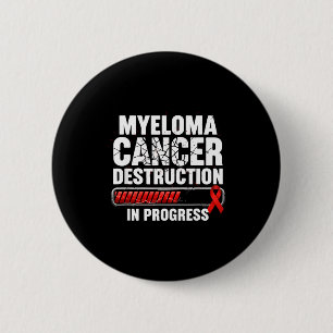 Multiple myeloma awareness burgundy ribbon 6 cm round badge