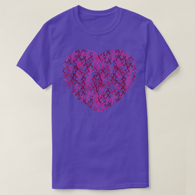 Multiple Myeloma Awareness Burgundy Ribbon Heart F T-Shirt (Design Front)