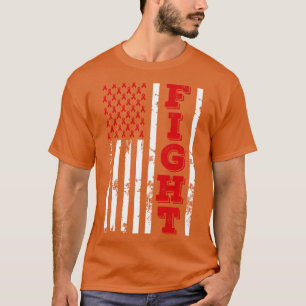 Multiple Myeloma Awareness Fight American Flag 4th T-Shirt