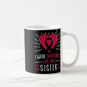 Multiple Myeloma Awareness I Wear Burgundy For My Coffee Mug