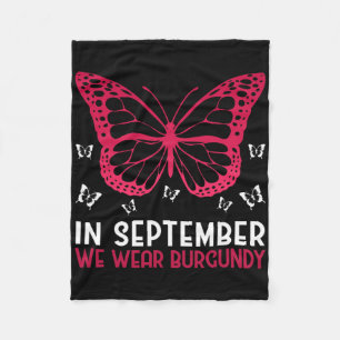 Multiple Myeloma Awareness In September We Wear Bu Fleece Blanket
