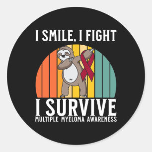 Multiple Myeloma Awareness Kids Blood Cancer Aware Classic Round Sticker