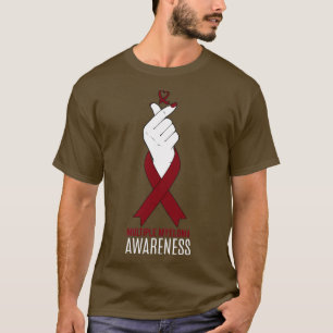 Multiple Myeloma Awareness Kpop Finger Heart Gift T-Shirt