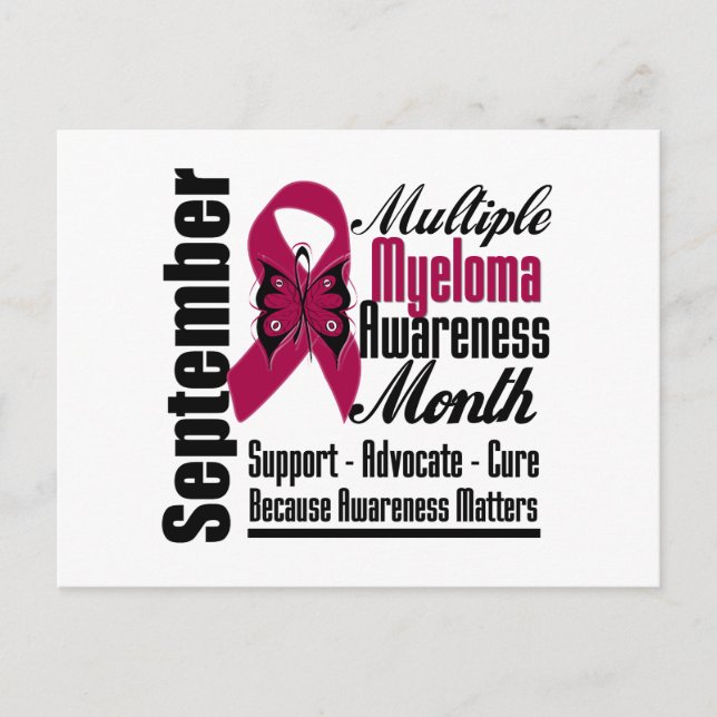 Multiple Myeloma Awareness Month Butterfly v5 Postcard (Front)