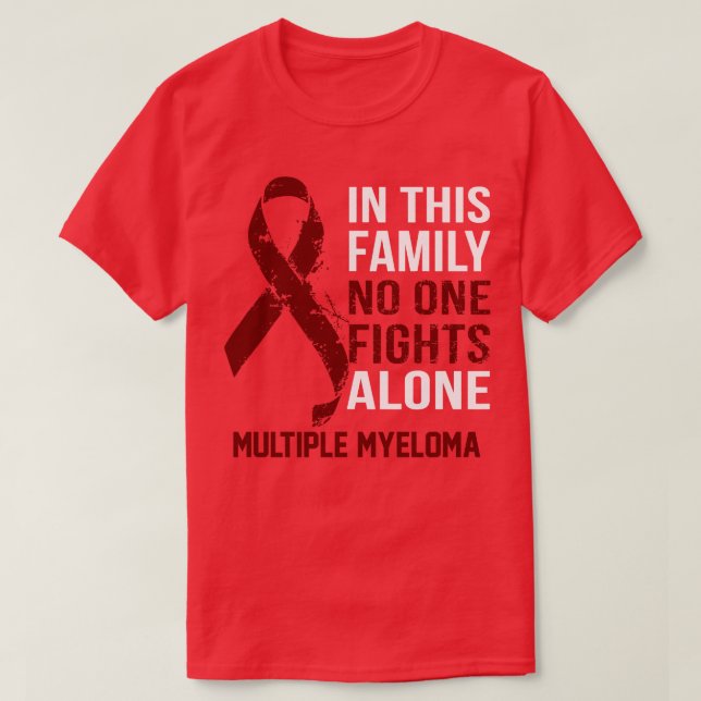 Multiple Myeloma Awareness No One Fights Alone Hop T-Shirt (Design Front)
