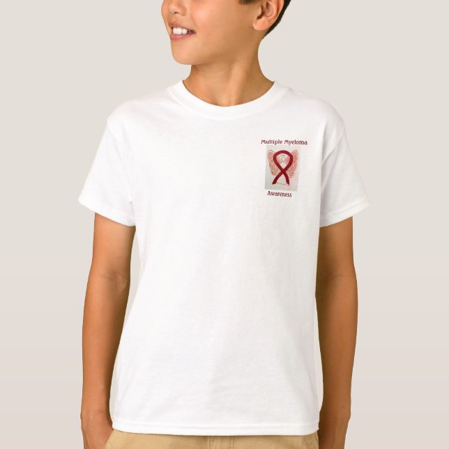 Multiple Myeloma Awareness Ribbon Angel Custom Tee (Front)