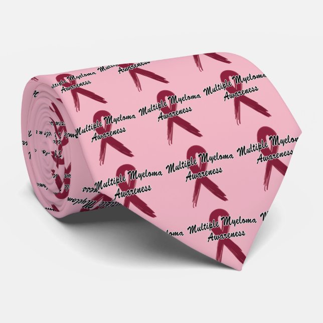 Multiple Myeloma Awareness Ribbon of Hope Tie (Rolled)
