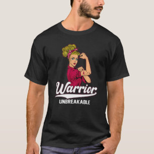 Multiple Myeloma Awareness Warrior Unbreakable Gir T-Shirt