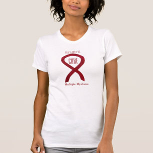 Multiple Myeloma Burgundy Awareness Ribbon Shirt