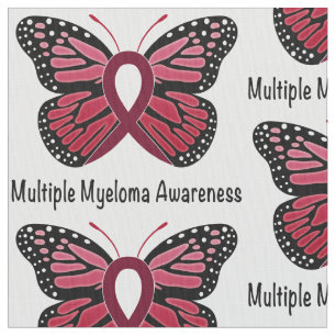 Multiple Myeloma: Butterfly Ribbon of Hope Fabric