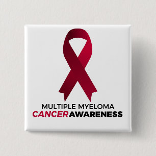 multiple myeloma cancer awareness 15 cm square badge