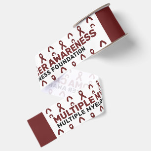 Multiple Myeloma Cancer Awareness Pattern Ribbon Grosgrain Ribbon