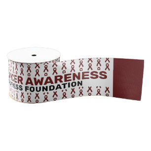 Multiple Myeloma Cancer Awareness Pattern Ribbon Grosgrain Ribbon