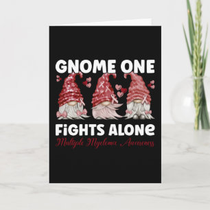 Multiple Myeloma Cancer Burgundy Ribbon Gnome Card