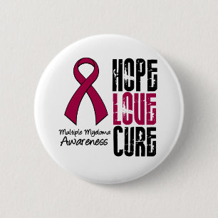 Multiple Myeloma Cancer Hope Love Cure Ribbon 6 Cm Round Badge