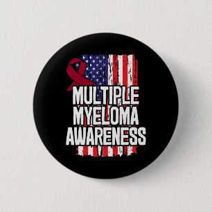 Multiple Myeloma Gift - Blood Cancer Awareness 6 Cm Round Badge