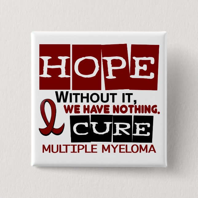 Multiple Myeloma HOPE 2 15 Cm Square Badge (Front)