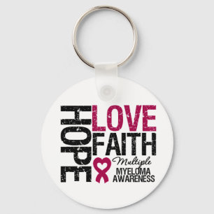 Multiple Myeloma Hope Love Faith Key Ring