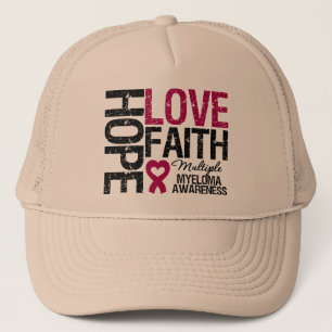 Multiple Myeloma Hope Love Faith Trucker Hat