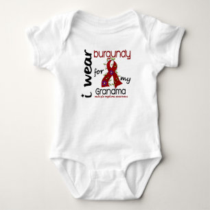 Multiple Myeloma I WEAR BURGUNDY FOR MY GRANDMA 43 Baby Bodysuit