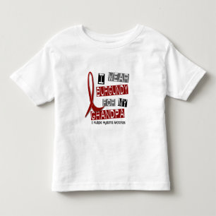 MULTIPLE MYELOMA I Wear Burgundy For My Grandpa 37 Toddler T-Shirt