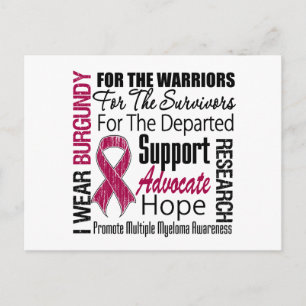 Multiple Myeloma I Wear Burgundy Ribbon TRIBUTE Postcard