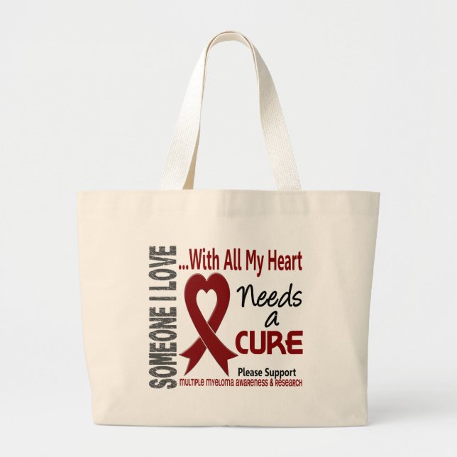 Multiple Myeloma Needs A Cure 3 Large Tote Bag (Front)