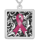 Multiple Myeloma Ribbon Deco Floral Noir