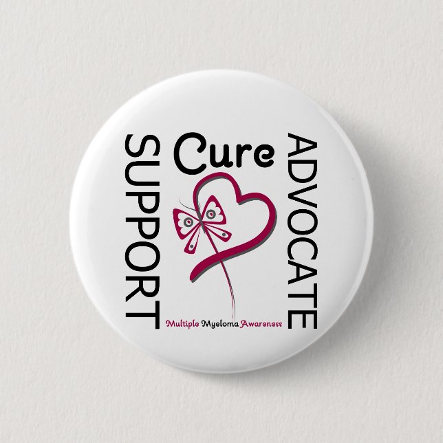 Multiple Myeloma Support Advocate Cure 6 Cm Round Badge (Front)
