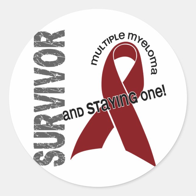 Multiple Myeloma Survivor Classic Round Sticker (Front)
