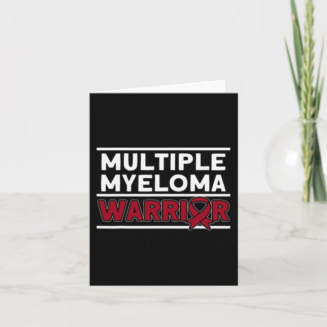 Multiple Myeloma Warrior Multiple Myeloma Awarenes Card (Front)