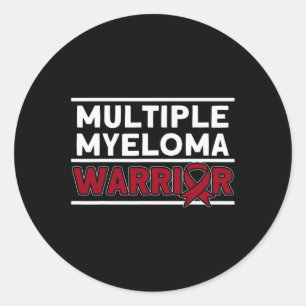 Multiple Myeloma Warrior Multiple Myeloma Awarenes Classic Round Sticker