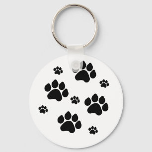 Multiple Paw Print Keychain