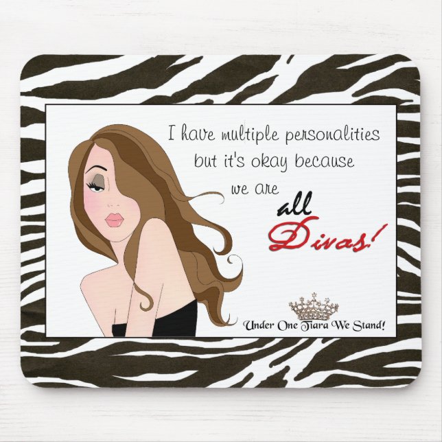 Multiple Personalities / Under One Tiara We Stand! Mouse Mat (Front)
