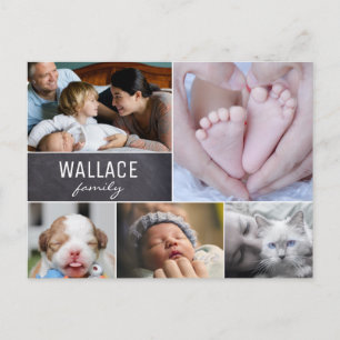 Multiple Photo Family Photo Collage Reunion Postcard