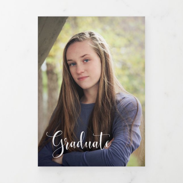 Multiple Photo Graduation Announcement Trifold (Cover)