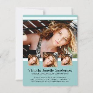 Multiple Photo Graduation Any Colour Invitation