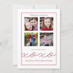 Multiple Photo Valentine's Day Family Holiday Card<br><div class="desc">Miss sending out holiday cards this year? Wish happy new year with this cute but modern Family photo valentine's day card. Would also make a darling february baby's birth announcement.  Please contact me with any questions or special requests,  like colour changes. Thanks for looking!</div>