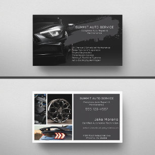 Multiple photos Auto Service & Repair Professional Business Card
