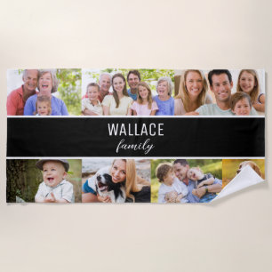 Multiple photos family Custom keepsake  Beach Towel