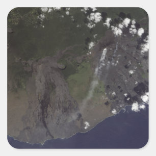 Multiple plumes blow towards the south-southwest square sticker