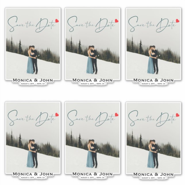 Multiple Save the Date Photo Personalised (Front)