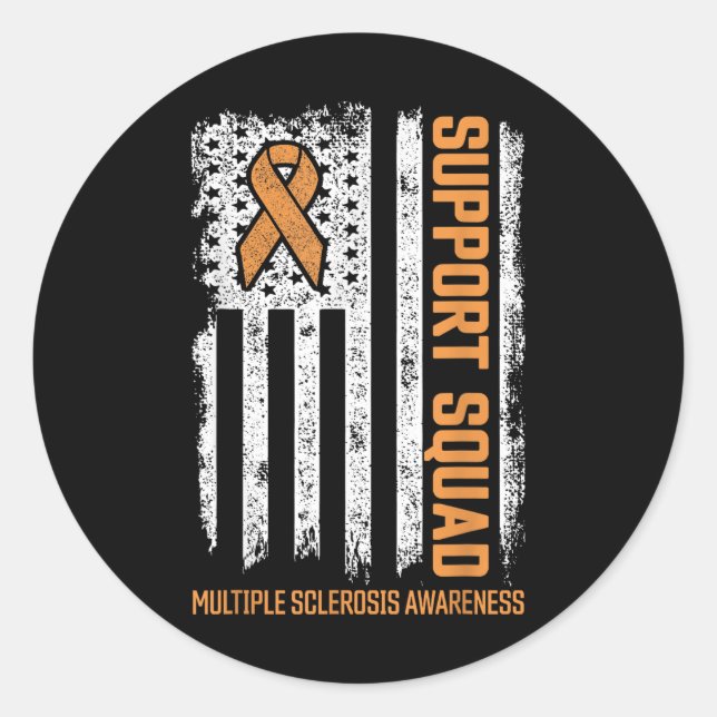 Multiple Sclerosi Support Squad Multiple Sclerosis Classic Round Sticker (Front)